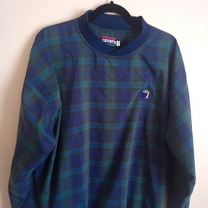 Blackwatch Plaid Tartan Golf Wind Sweatshirt size large